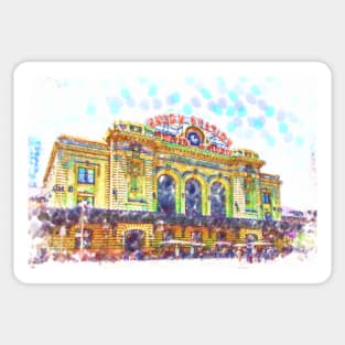 Denver Union Station In Pointillism Sticker